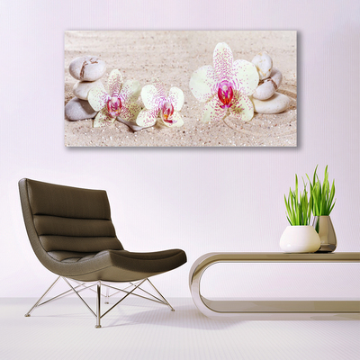 Obraz Canvas Orchidea kamene zen písek