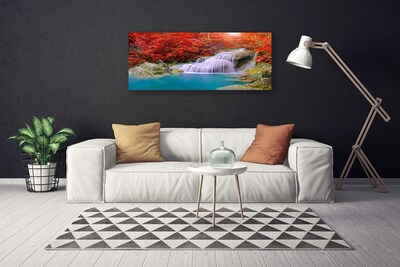 Obraz Canvas Jesenné vodopád les