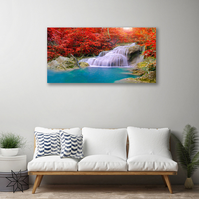 Obraz Canvas Jesenné vodopád les