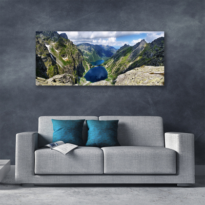 Obraz Canvas Hory údolie jazerá vrcholy