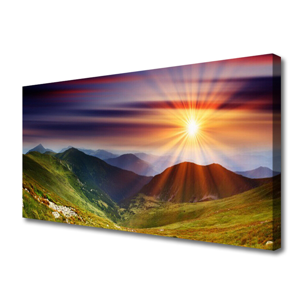 Obraz Canvas Hory západ slnka príroda