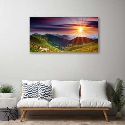 Obraz Canvas Hory západ slnka príroda