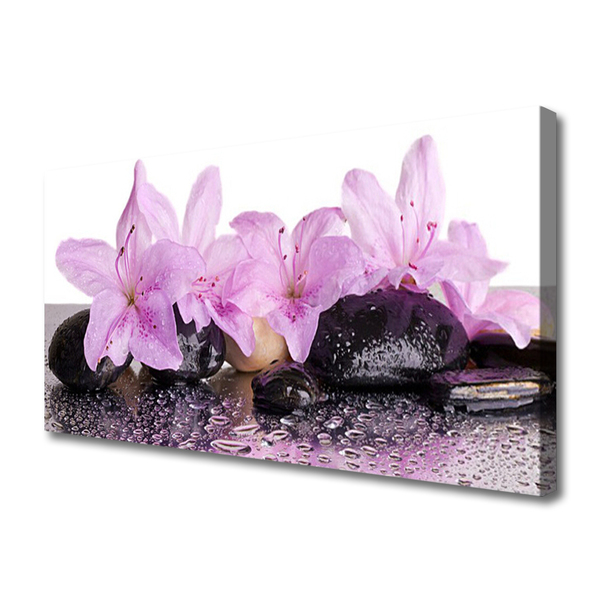 Obraz Canvas Kvety kamene zen kúpele