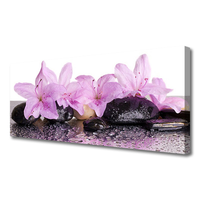 Obraz Canvas Kvety kamene zen kúpele