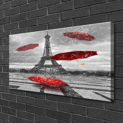 Obraz Canvas Eiffelova veža paríž dáždnik
