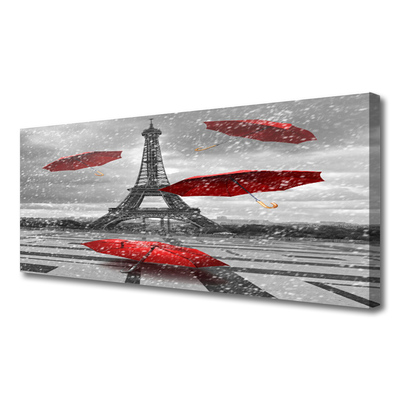 Obraz Canvas Eiffelova veža paríž dáždnik