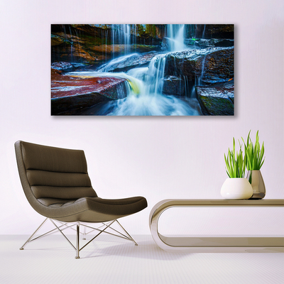 Obraz Canvas Skaly vodopád rieka príroda
