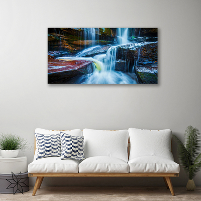 Obraz Canvas Skaly vodopád rieka príroda