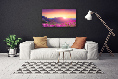 Obraz Canvas Slnko hory lúka príroda