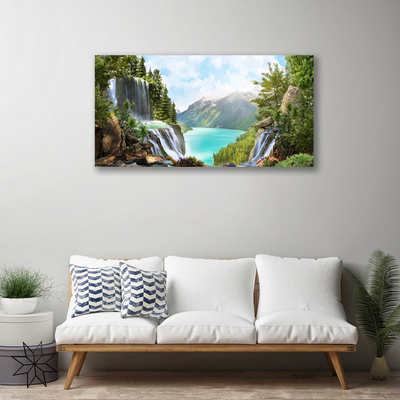 Obraz Canvas Záliv vodopád hory