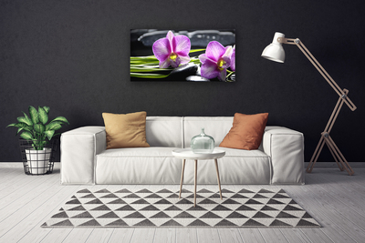 Obraz Canvas Orchidea kamene zen kúpele