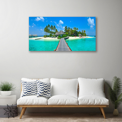 Obraz Canvas Tropická pláž palmy