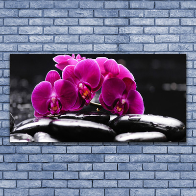 Obraz Canvas Kamene zen orchidea kúpele