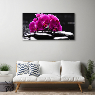 Obraz Canvas Kamene zen orchidea kúpele