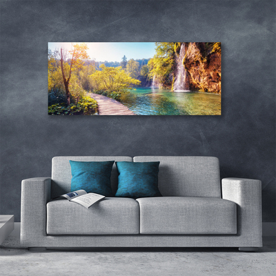 Obraz Canvas Jazero príroda vodopád