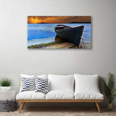 Obraz Canvas Loď more pobrežie pláž
