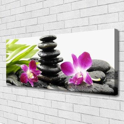 Obraz Canvas Kamene zen kúpele orchidea