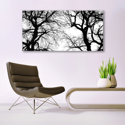 Obraz Canvas Stromy príroda čiernobiely