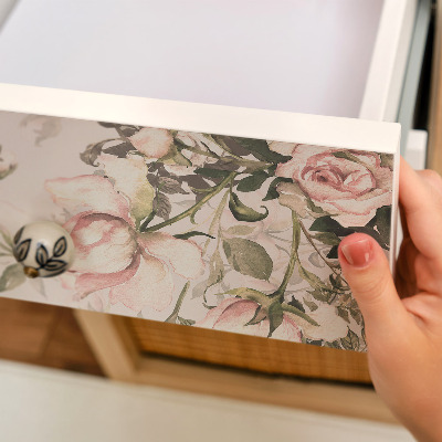 Samolepiaca tapeta na nábytok s motívom starožitných kvetov