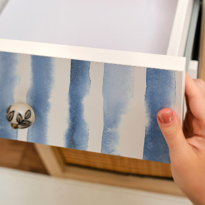 Fólia na nábytok s motívom modrých pruhov