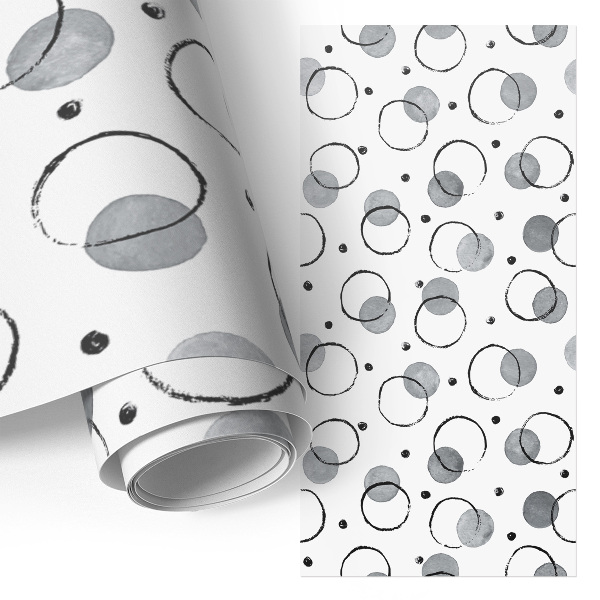 Samolepiaca tapeta na nábytok s motívom kreatívnych kruhov