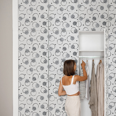 Samolepiaca tapeta na nábytok s motívom kreatívnych kruhov