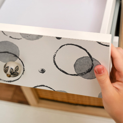 Samolepiaca tapeta na nábytok s motívom kreatívnych kruhov