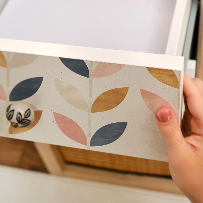 Nábytková fólia s listovým vzorom