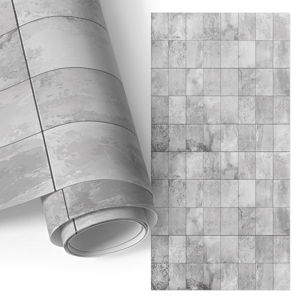 Tapeta na nábytok sivými dlaždicami