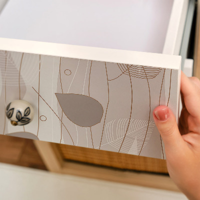 Nalepovacia fólia na nábytok s listovým vzorom