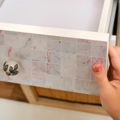 Samolepiaca tapeta na nábytok s pastelovým motívom mozaiky