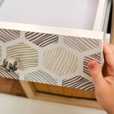 Samolepiaca tapeta na nábytok s motívom šesťuholníkovej mozaiky