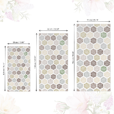 Samolepiaca tapeta na nábytok s motívom šesťuholníkovej mozaiky