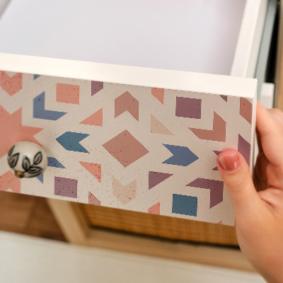 Samolepiaca tapeta na nábytok s geometrickým mozaikovým vzorom