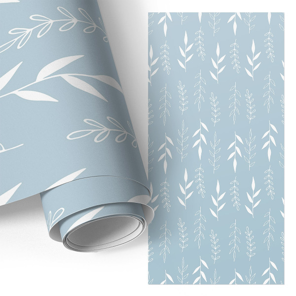 Fólia na nábytok s listovým motívom