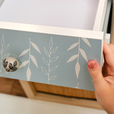 Fólia na nábytok s listovým motívom