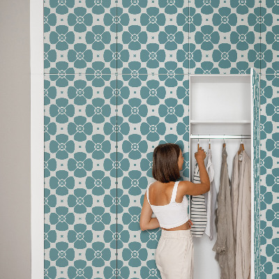 Samolepiaca fólia na nábytok s kvetinovým geometrickým vzorom