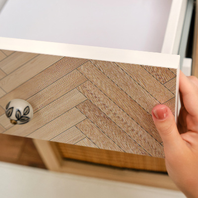 Fólia na nábytok s motívom drevenej rybej kosti