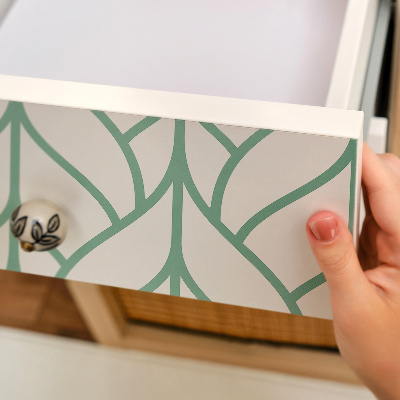 Nalepovacia fólia na nábytok s motívom geometrických listov