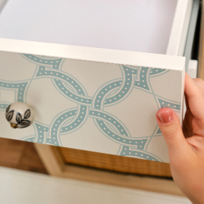 Nalepovacia fólia na nábytok s geometrickými ornamentmi