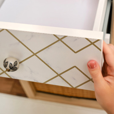 Nábytková fólia s mramorovým geometrickým vzorom