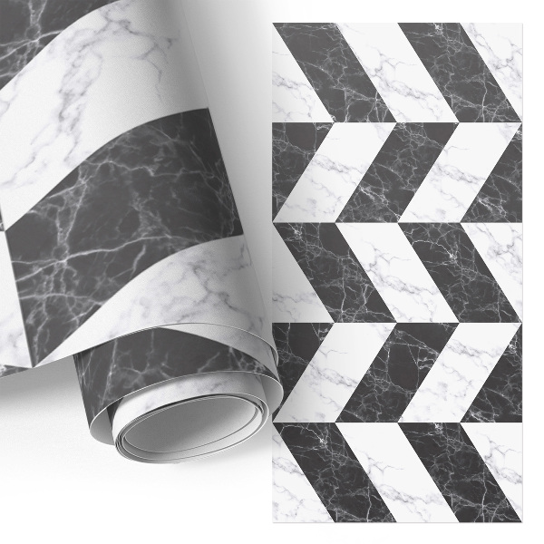 Samolepiaca tapeta na nábytok s kontrastným a elegantným dizajnom