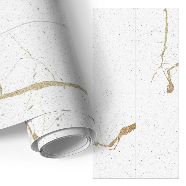 Fólia na nábytok s motívom bielych tanierov