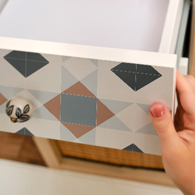 Nábytková fólia s geometrickou kompozíciou