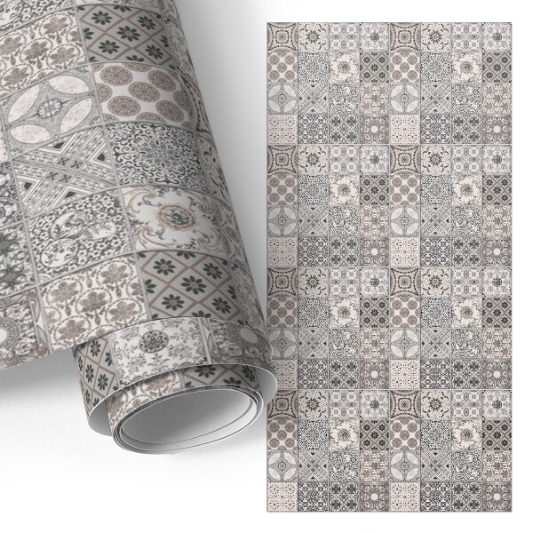 Fólia na nábytok s retro mozaikovým vzorom