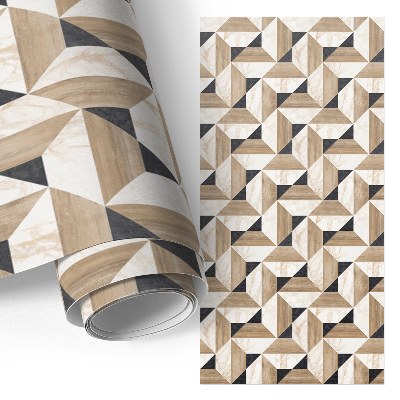 Nábytková fólia s motívom dreva a mramoru