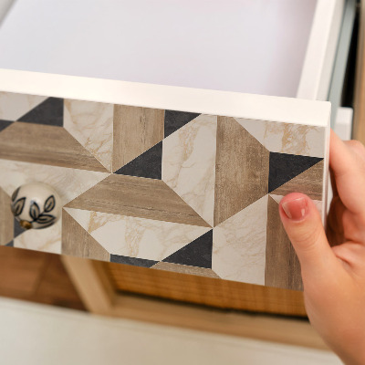 Nábytková fólia s motívom dreva a mramoru