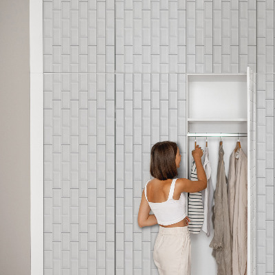 Tapeta na nábytok s motívom bielych dlaždíc