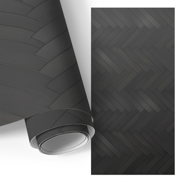 Tapeta na nábytok s tmavým vzorom rybej kosti