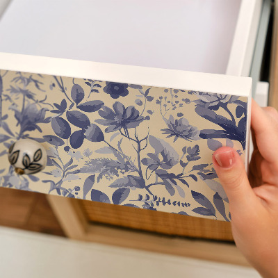 Fólia na nábytok s kvetinovým vzorom